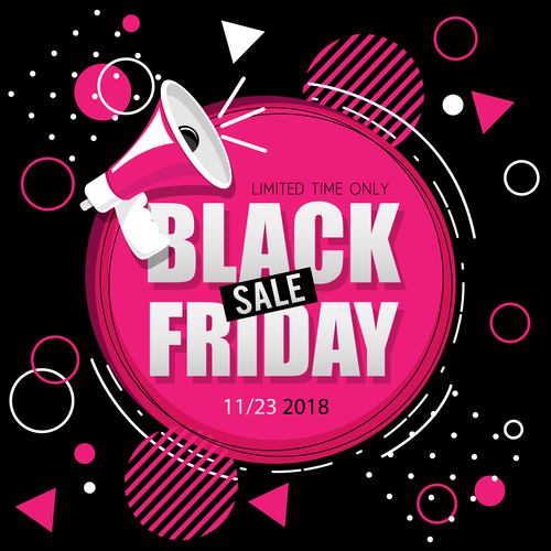 Black Friday sale backgrounds vector material 04