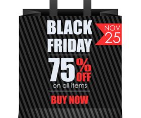 Black Friday sale backgrounds with shopping bag vector