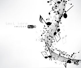 Black musical note with white background vector