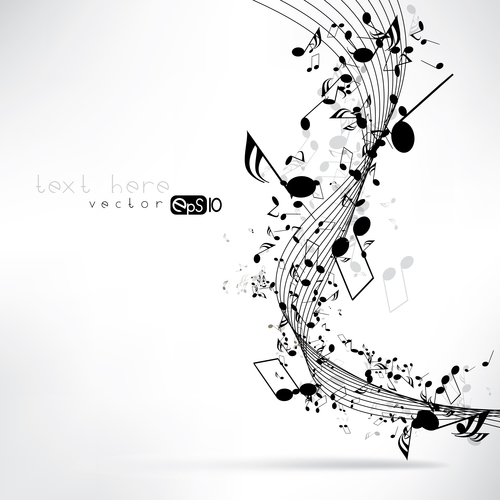 Black musical note with white background vector