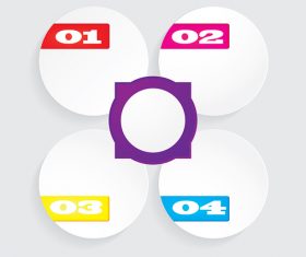 Blank cricle infographic illustration vector
