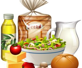 Bread with vetetables design vector