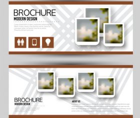 Brochure design with banners vector 03