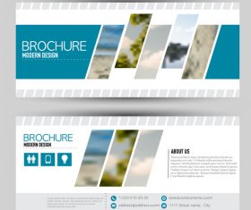 Brochure design with banners vector 10