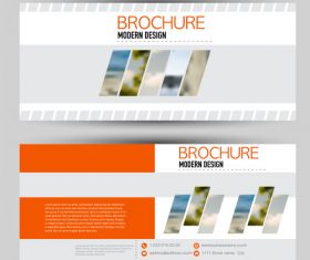 Brochure design with banners vector 11