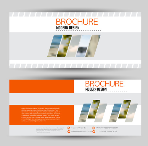 Brochure design with banners vector 11