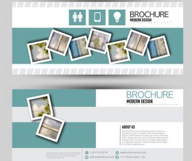 Brochure design with banners vector 12