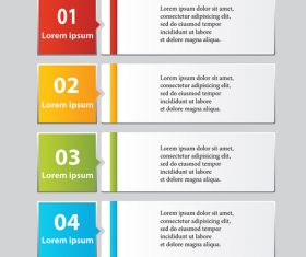 Business banners template with numbers vector 01