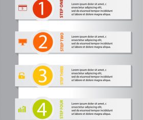 Business banners template with numbers vector 02