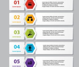 Business banners template with numbers vector 03