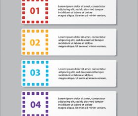 Business banners template with numbers vector 04