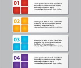 Business banners template with numbers vector 05