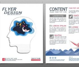 Business brochure flyer design template vector 01