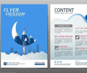 Business brochure flyer design template vector 02
