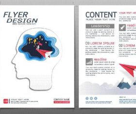 Business brochure flyer design template vector 03