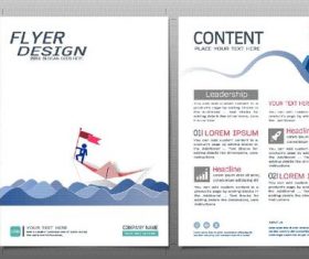 Business brochure flyer design template vector 05