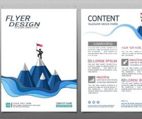 Business brochure flyer design template vector 06