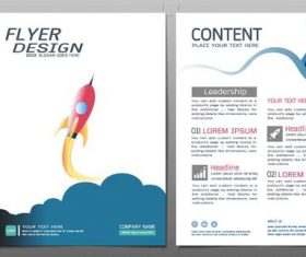 Business brochure flyer design template vector 07