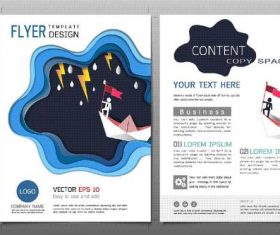 Business brochure flyer design template vector 09