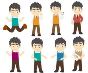 Business cartoon character male vector