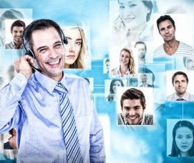 Business online communication Stock Photo 02