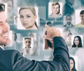 Business online communication Stock Photo 07