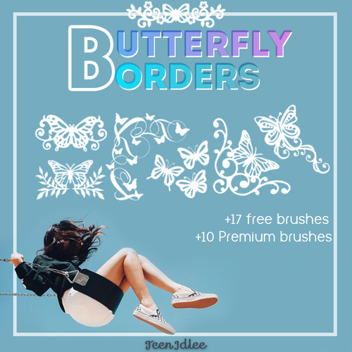 Butterfly Borders Photoshop Brushes