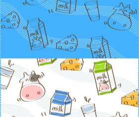 Cartoon animal food and staff vector material