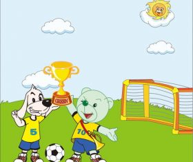 Cartoon animated poster vector