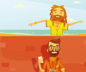 Cartoon character creative illustration vector