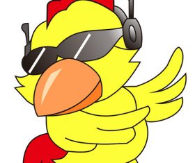 Cartoon chicken vector material