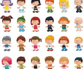 Cartoon cute child vector