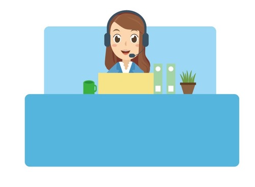 Cartoon female customer service vector free download