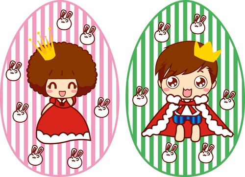 Cartoon prince and princess vector