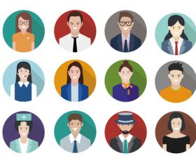 Cartoon professional character avatar vector material