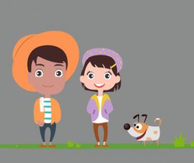 Cartoon young farmer character illustration vector
