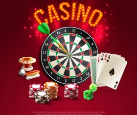 Casino game background vector