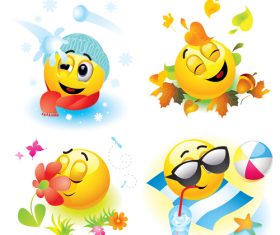 Cheerful cartoon sun with sunglasses vector 03