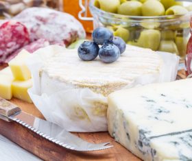 Cheese and blueberry sausage Stock Photo 03