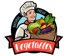 Chef emblem retro design vector 02