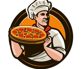 Chef emblem retro design vector 06