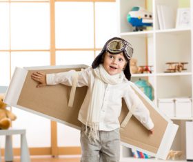 Child who wants to fly Stock Photo 02