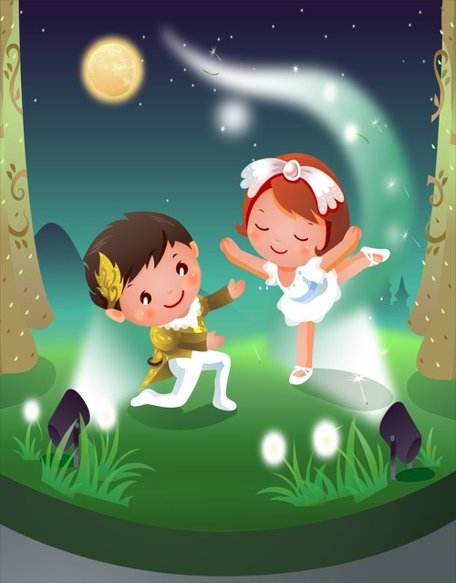 Children dance poster vector