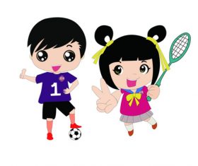 Childrens sports vector