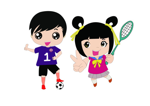 Childrens sports vector