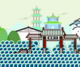 Cityscape creative illustration vector 01