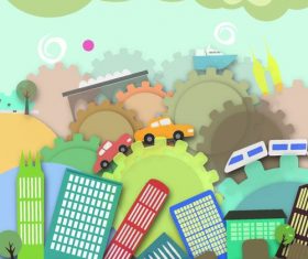 Cityscape creative illustration vector 04