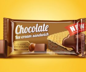 Classic chocolate sandwich design vector