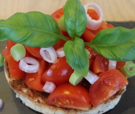 Classic taste Pane e pomodoro Stock Photo 06