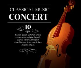 Classical music background vector material
